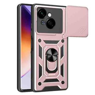 For Tecno Spark Go 1 Sliding Camera Cover Design TPU+PC Phone Case(Rose Gold)