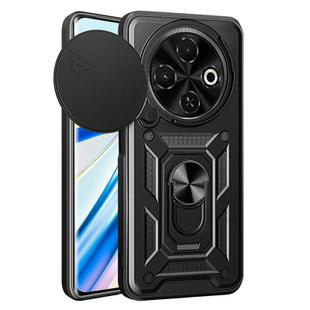 For Tecno Spark 30C 4G Sliding Camera Cover Design TPU+PC Phone Case(Black)