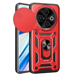 For Tecno Spark 30C 4G Sliding Camera Cover Design TPU+PC Phone Case(Red)