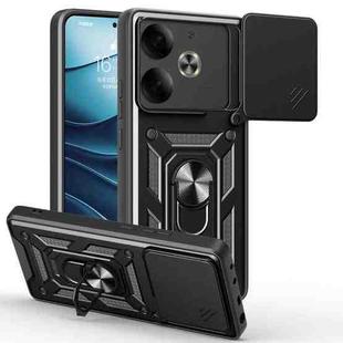 For Tecno Pova 6 Sliding Camera Cover Design TPU+PC Phone Case(Black)