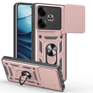 For Tecno Pova 6 Sliding Camera Cover Design TPU+PC Phone Case(Rose Gold)