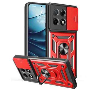 For Tecno Camon 30S Sliding Camera Cover Design TPU+PC Phone Case(Red)