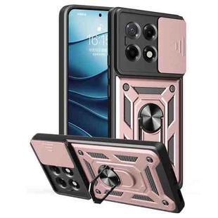 For Tecno Camon 30S Sliding Camera Cover Design TPU+PC Phone Case(Rose Gold)