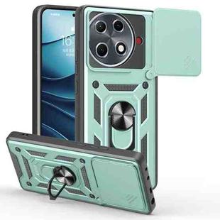 For Tecno Camon 30S Pro Sliding Camera Cover Design TPU+PC Phone Case(Green)