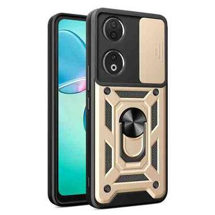 For Honor 90 5G Sliding Camera Cover Design TPU+PC Phone Case(Gold)