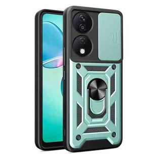 For Honor X7b Sliding Camera Cover Design TPU+PC Phone Case(Green)