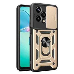 For Honor 200 Lite Global Sliding Camera Cover Design TPU+PC Phone Case(Gold)