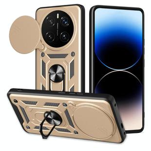 For Honor Magic7 Pro Sliding Camera Cover Design TPU+PC Phone Case(Gold)