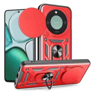 For Honor X9c Smart Sliding Camera Cover Design TPU+PC Phone Case(Red)