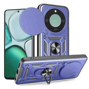 For Honor X9c Smart Sliding Camera Cover Design TPU+PC Phone Case(Blue)