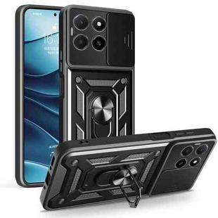For Honor X5b Plus Sliding Camera Cover Design TPU+PC Phone Case(Black)