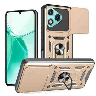 For Honor 400 Lite Sliding Camera Cover Design TPU+PC Phone Case(Gold)