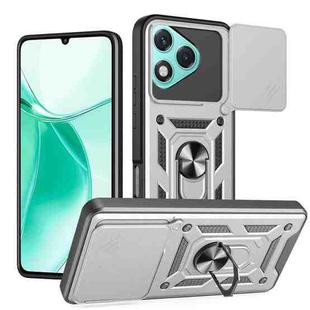 For Honor 400 Lite Sliding Camera Cover Design TPU+PC Phone Case(Silver)