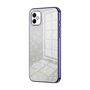 For Samsung Galaxy A05 Gradient Glitter Powder Electroplated Phone Case(Purple)