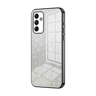 For Samsung Galaxy A05s Gradient Glitter Powder Electroplated Phone Case(Black)
