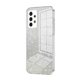For Samsung Galaxy A13 4G Gradient Glitter Powder Electroplated Phone Case(Transparent)