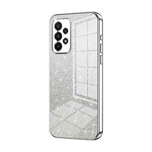 For Samsung Galaxy A23 Gradient Glitter Powder Electroplated Phone Case(Silver)