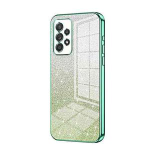 For Samsung Galaxy A52 5G Gradient Glitter Powder Electroplated Phone Case(Green)