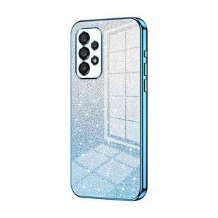 For Samsung Galaxy A53 5G Gradient Glitter Powder Electroplated Phone Case(Blue)