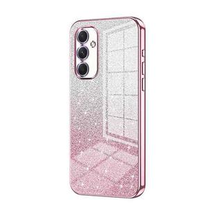 For Samsung Galaxy A54 5G Gradient Glitter Powder Electroplated Phone Case(Pink)