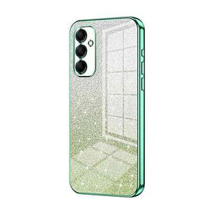 For Samsung Galaxy M14 Gradient Glitter Powder Electroplated Phone Case(Green)