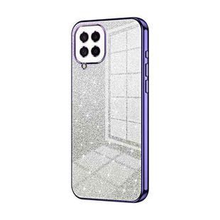 For Samsung Galaxy M53 5G Gradient Glitter Powder Electroplated Phone Case(Purple)
