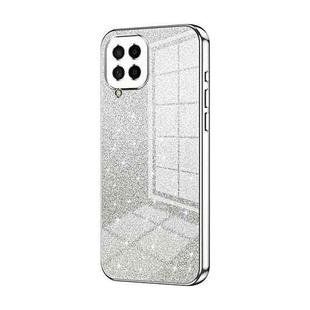 For Samsung Galaxy M53 5G Gradient Glitter Powder Electroplated Phone Case(Silver)