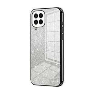 For Samsung Galaxy M53 5G Gradient Glitter Powder Electroplated Phone Case(Black)