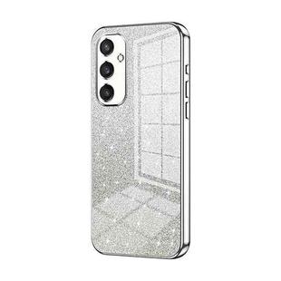For Samsung Galaxy S24 5G Gradient Glitter Powder Electroplated Phone Case(Silver)