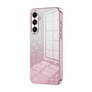 For Samsung Galaxy C55 Gradient Glitter Powder Electroplated Phone Case(Pink)