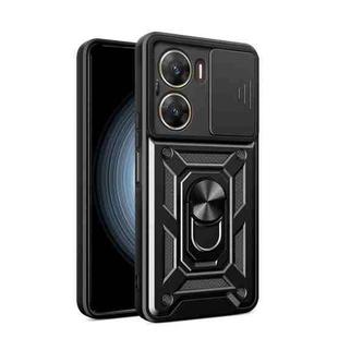 For vivo V29e 5G Global Sliding Camera Cover Design TPU+PC Phone Case(Black)