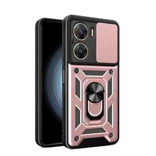 For vivo V29e 5G Global Sliding Camera Cover Design TPU+PC Phone Case(Rose Gold)
