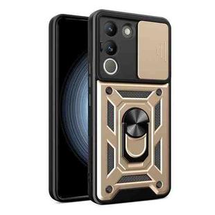 For vivo V29e Southeast Asian / Y200 5G Sliding Camera Cover Design TPU+PC Phone Case(Gold)