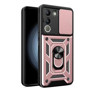 For vivo V29e Southeast Asian / Y200 5G Sliding Camera Cover Design TPU+PC Phone Case(Rose Gold)