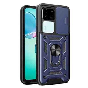 For vivo V30 / V30 Pro Sliding Camera Cover Design TPU+PC Phone Case(Blue)