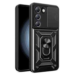 For vivo V30 Lite 5G India / Y100 IDN Sliding Camera Cover Design TPU+PC Phone Case(Black)