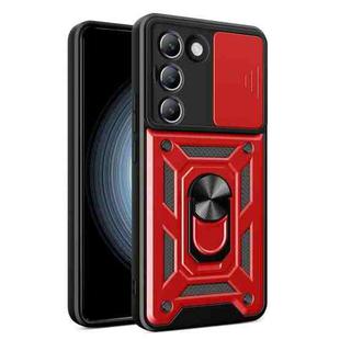 For vivo V30 Lite 5G India / Y100 IDN Sliding Camera Cover Design TPU+PC Phone Case(Red)