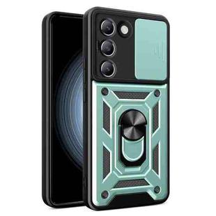 For vivo Y200e 5G Global Sliding Camera Cover Design TPU+PC Phone Case(Green)