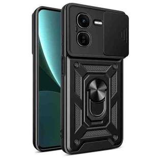 For vivo iQOO Z9x Sliding Camera Cover Design TPU+PC Phone Case(Black)