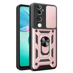 For vivo V40 / V40 Pro / S19 Pro Sliding Camera Cover Design TPU+PC Phone Case(Rose Gold)