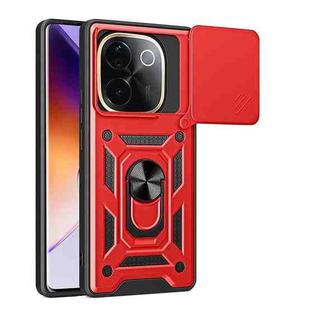 For vivo iQOO Z9s Pro 5G India Sliding Camera Cover Design TPU+PC Phone Case(Red)