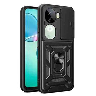 For vivo iQOO Z9s 5G Global Sliding Camera Cover Design TPU+PC Phone Case(Black)