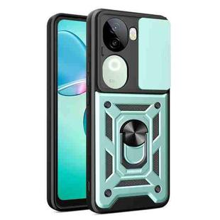 For vivo iQOO Z9s 5G Global Sliding Camera Cover Design TPU+PC Phone Case(Green)