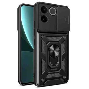 For vivo iQOO Z7 Pro 5G Global Sliding Camera Cover Design TPU+PC Phone Case(Black)