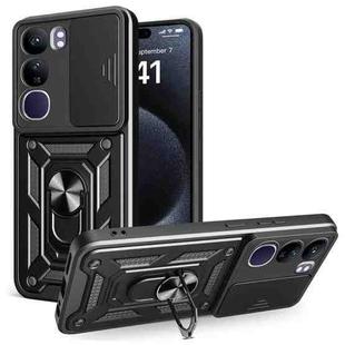 For vivo V40 Lite 5G IDN Sliding Camera Cover Design TPU+PC Phone Case(Black)