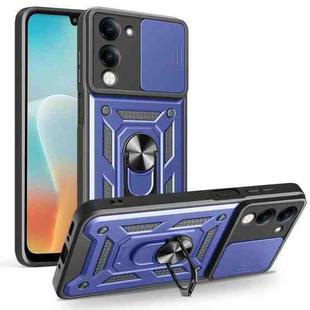For vivo Y29s 5G / Y04 4G Sliding Camera Cover Design TPU+PC Phone Case(Blue)
