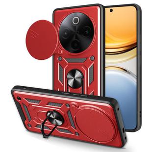 For vivo Y300 Pro Global Sliding Camera Cover Design TPU+PC Phone Case(Red)