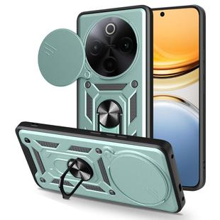 For vivo Y300 Pro Global Sliding Camera Cover Design TPU+PC Phone Case(Green)