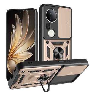 For vivo S20 Pro / T4 Ultra 5G Sliding Camera Cover Design TPU+PC Phone Case(Gold)