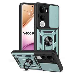 For vivo Y400 Pro 5G India Sliding Camera Cover Design TPU+PC Phone Case(Green)